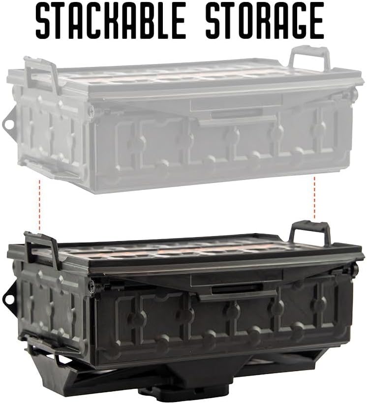 YakAttack TracPak Black Combo Kit – 2 Stackable Kayak Storage Boxes with Quick Release Track Mount Base | Kayak Crate System for Fishing Gear & Tackle Accessories | Compact Kayaking Storage Box - Image 3